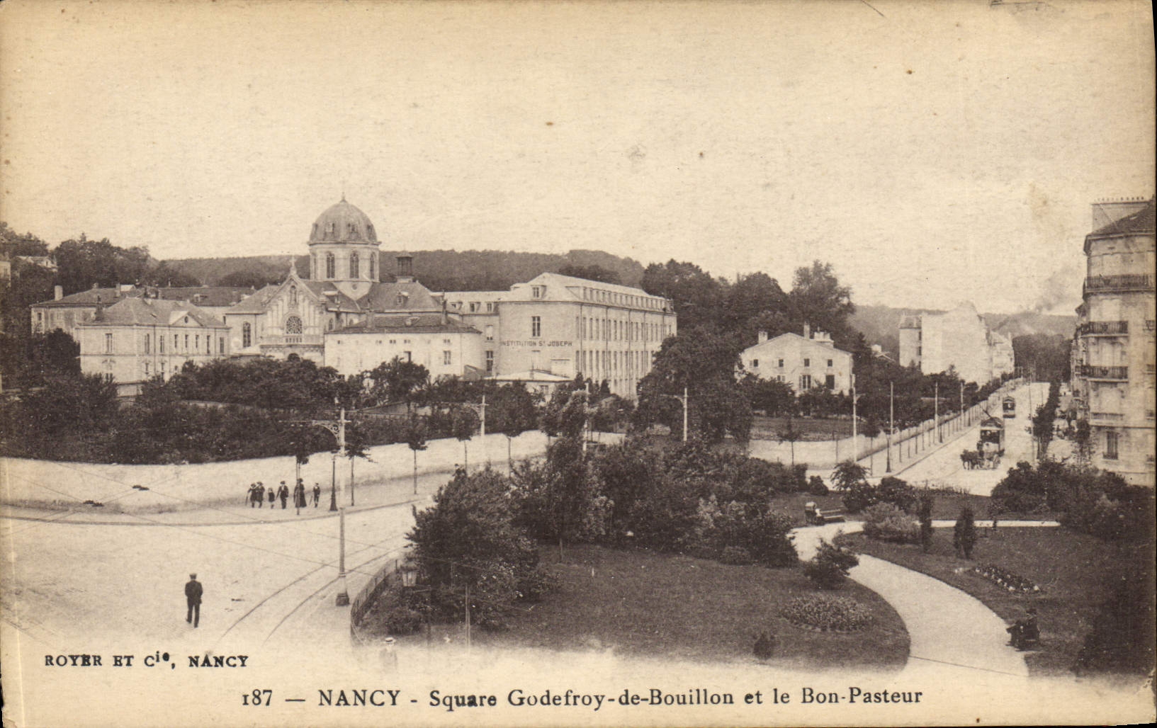 NANCY - Square Godefroy-de-Bouillon et le Bon-Pasteur — ROYER ET CIE, NANCY, n°187