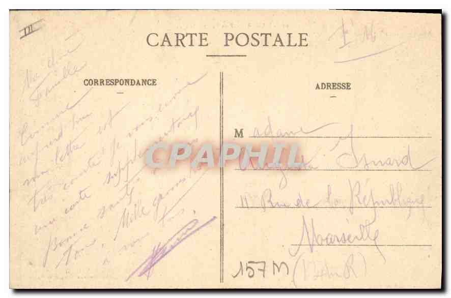CPA Nancy Rue Saint George Tramway Pharmacie Maison Grand  — Rückseite