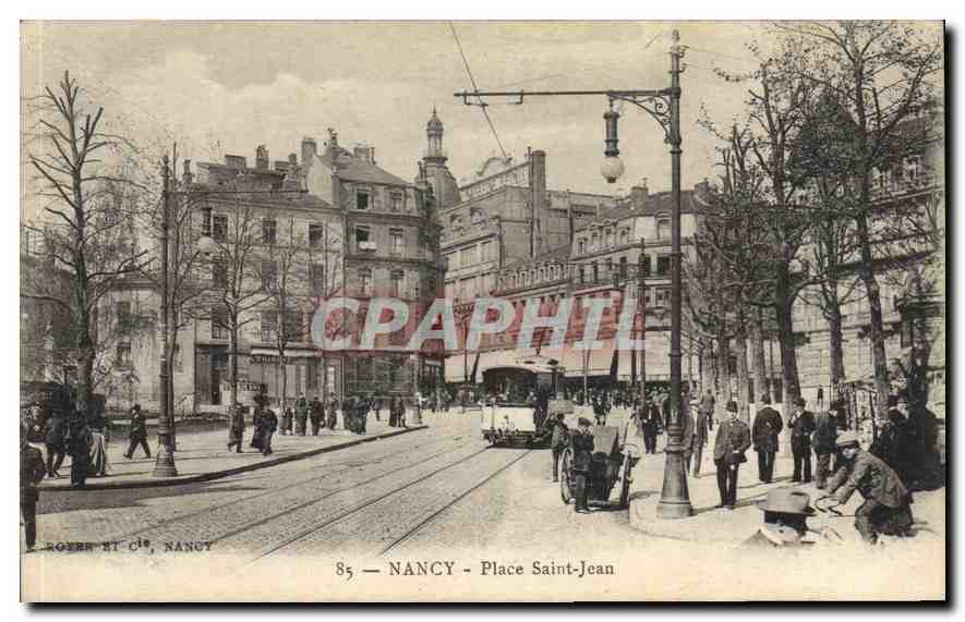 CPA Nancy Place Saint Jean Tramway