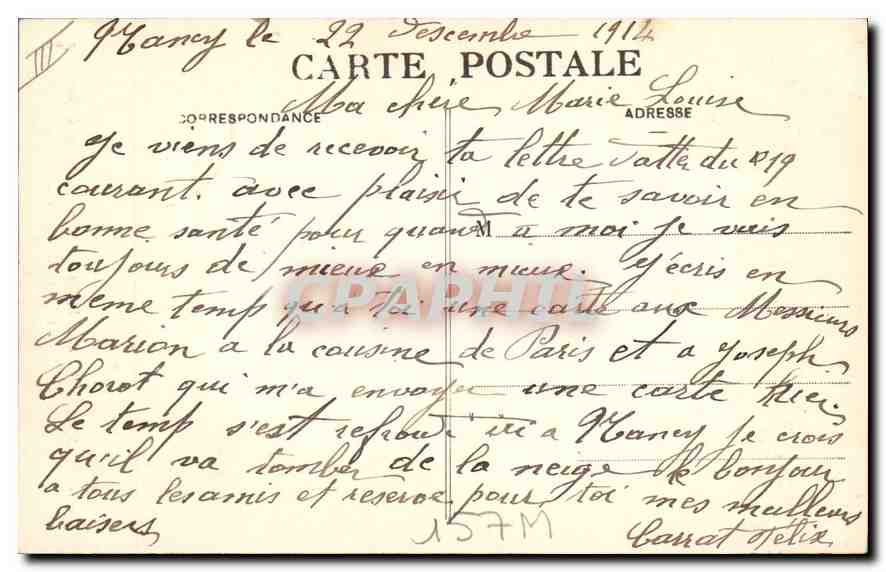 CPA Nancy La Ville Vieille Palais des Ducs de Lorraine et Porte de la Craffe  — Rückseite