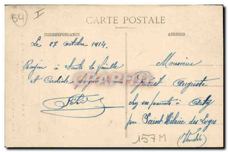 CPA Nancy Bombardement des 9 10 Septembre 1914 Rue Didion  — Verso