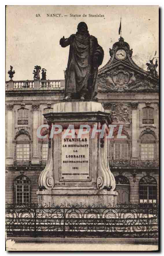 Nancy — Statue de Stanislas, place Stanislas — CPAPHIL