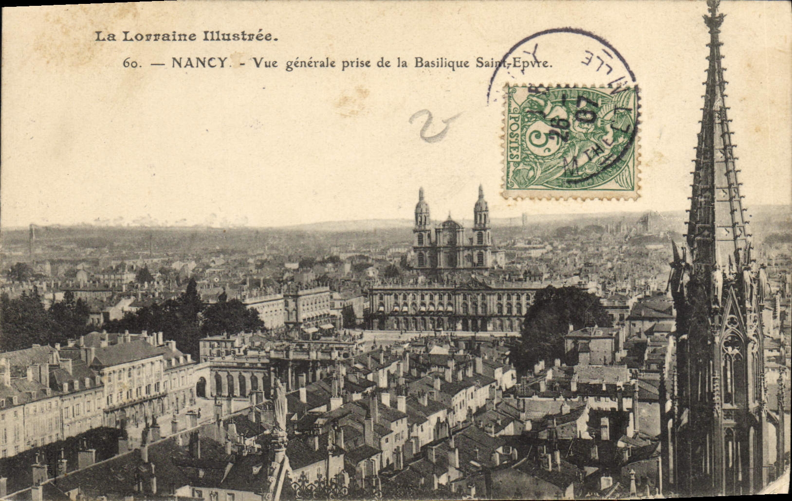 NANCY — Vue générale prise de la Basilique Saint-Epvre — La Lorraine Illustrée, n°60