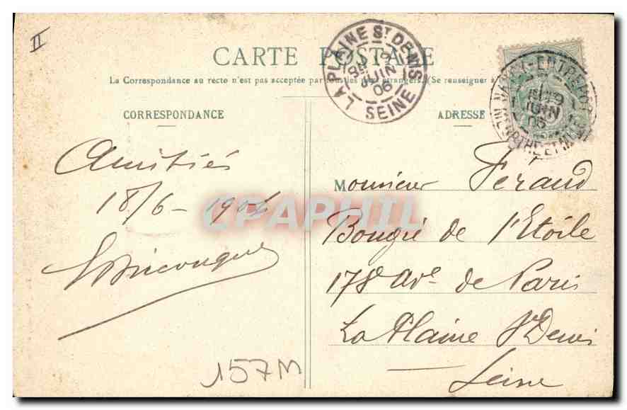 CPA Nancy Porte Saint Georges Cheval — Verso