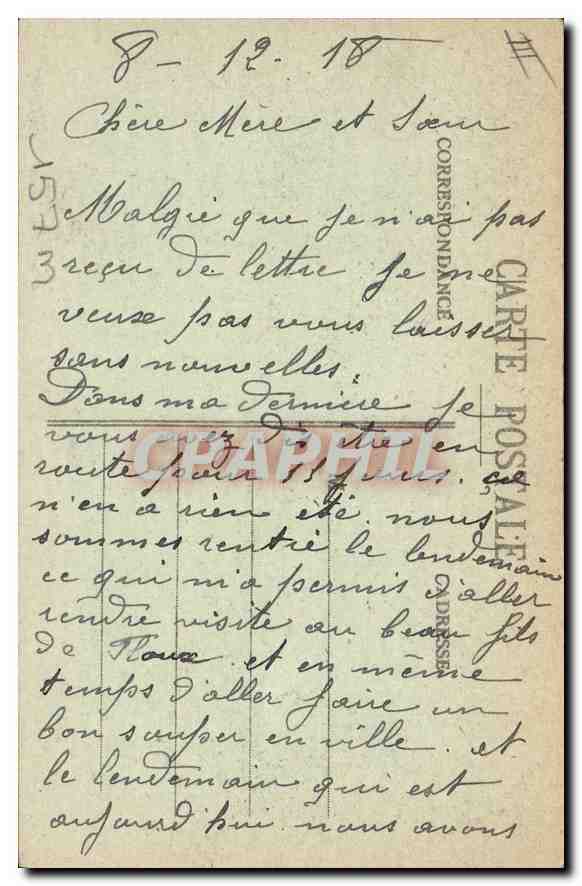 CPA Souvenir de Nancy  — Rückseite