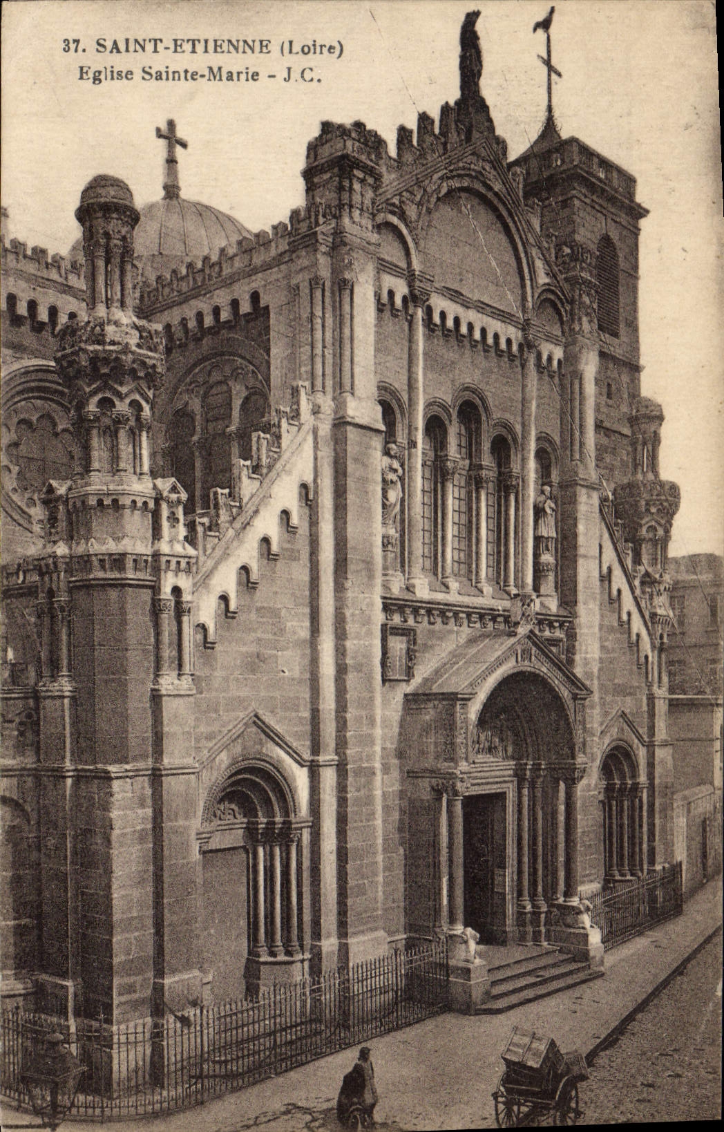 CPA Saint Etienne Loire Eglise Sainte Marie 