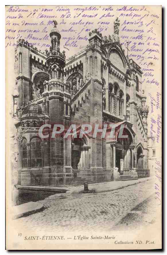 CPA Saint Etienne L'Eglise Sainte Marie 