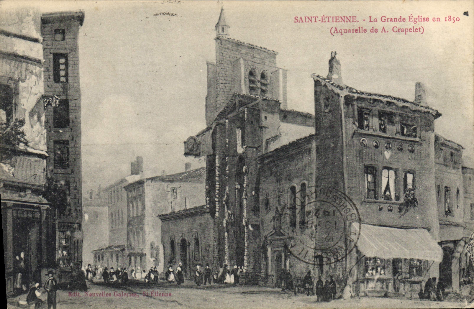 CPA Saint Etienne La Grande Eglise en 1850 