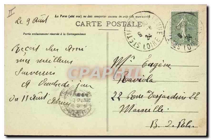 CPA Saint Etienne La Grande Eglise en 1850  — Rückseite