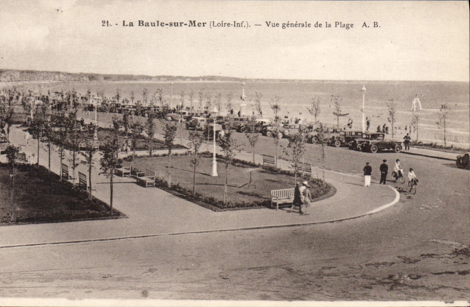 CPA La Baule sur Mer Loire Inf Vue generale de la Plage 