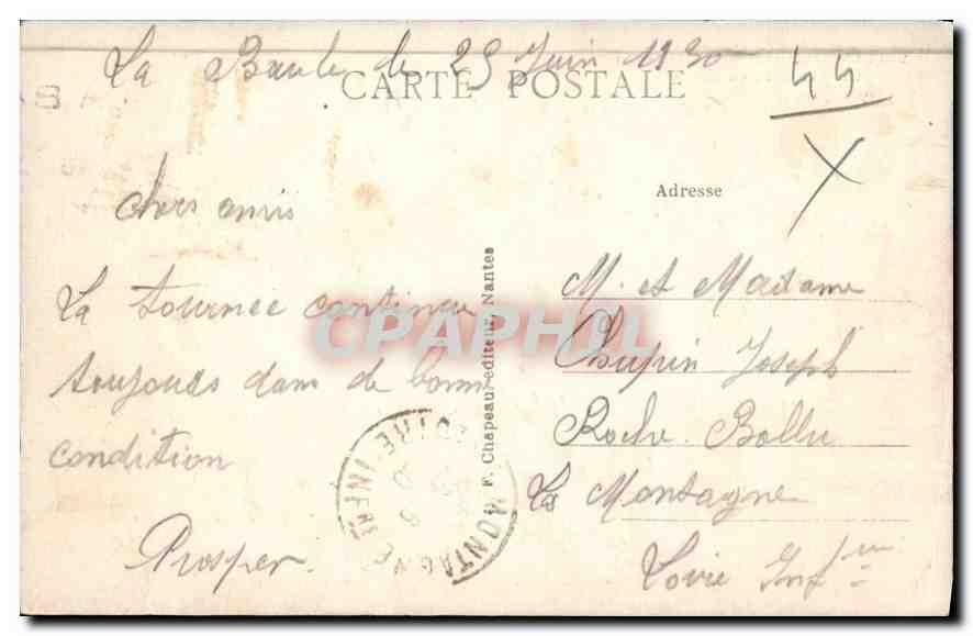 CPA La Baule sur Mer Loire Inf Les Avancees du Casino  — Rückseite