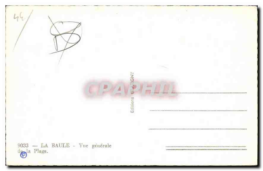CPM La Baule Vue generale de la Plague  — Rückseite