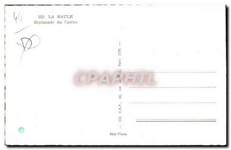 CPM La Baule Esplanade du Casino  — Rückseite