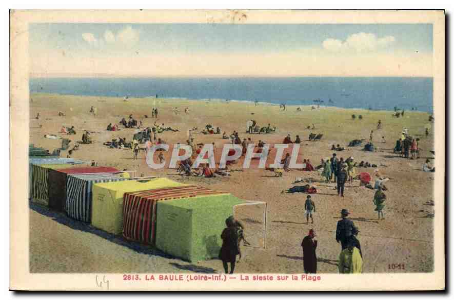 CPA La Baule Loire Inf La sieste sur La Plage 