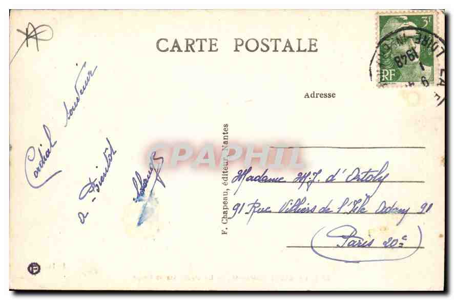 CPA La Baule Loire Inf La sieste sur La Plage  — Rückseite