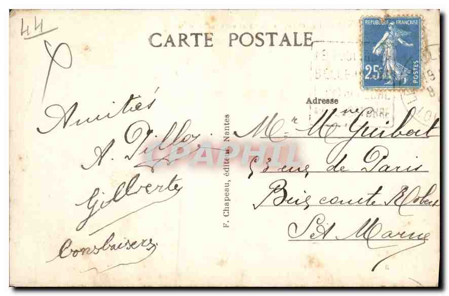 CPA La Baule sur Mer Loire Inf Le Rembial vers le Casino  — Rückseite