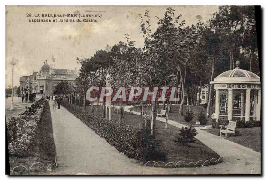 CPA La Baule sur Mer Loire Inf Esplanade et Jardins du Casino 