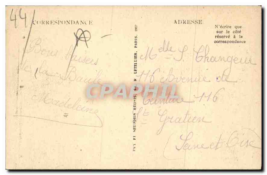 CPA La Baule L'Hotel Royal  — Back