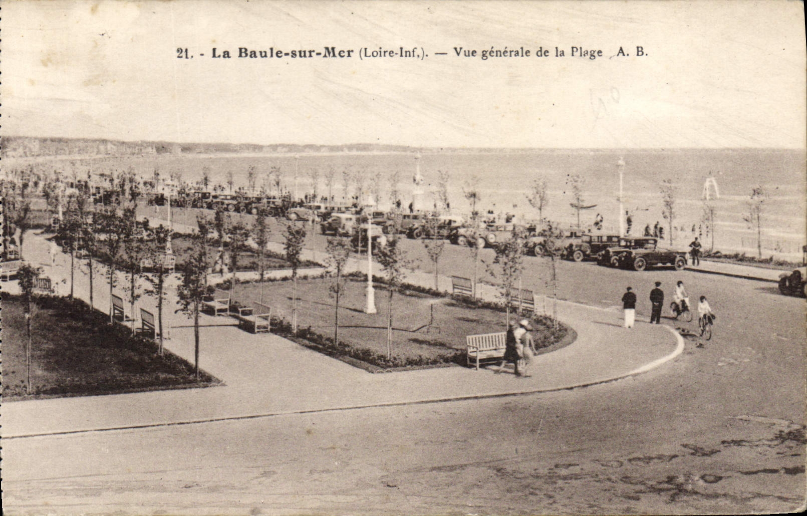 CPA La Baule sur Mer Loire Inf Vue generale de la Plage 