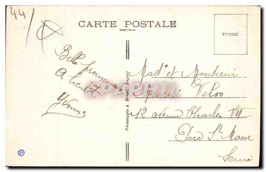 CPA La Baule sur Mer Loire Inf Les Boulevards et L'Esplanade devant le Casino  — Back