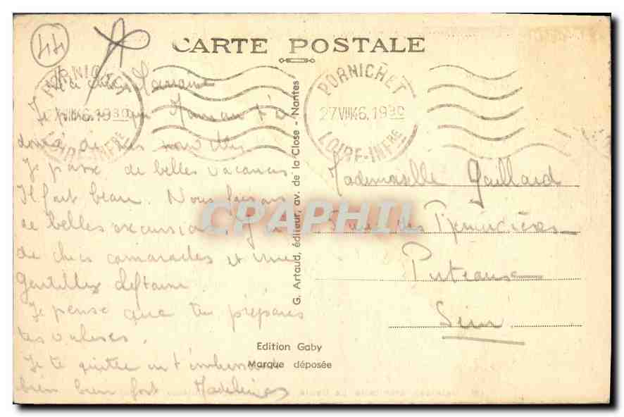 CPA La Baule Hotel des PTT  — Back