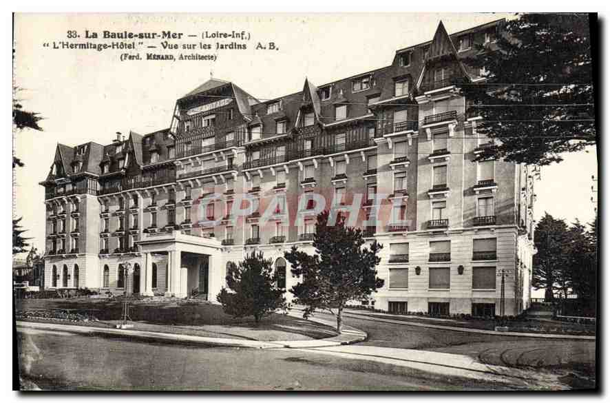 CPA La Baule sur Mer Loire Inf L'Hermitage Hotel Vue sur les Jardins 