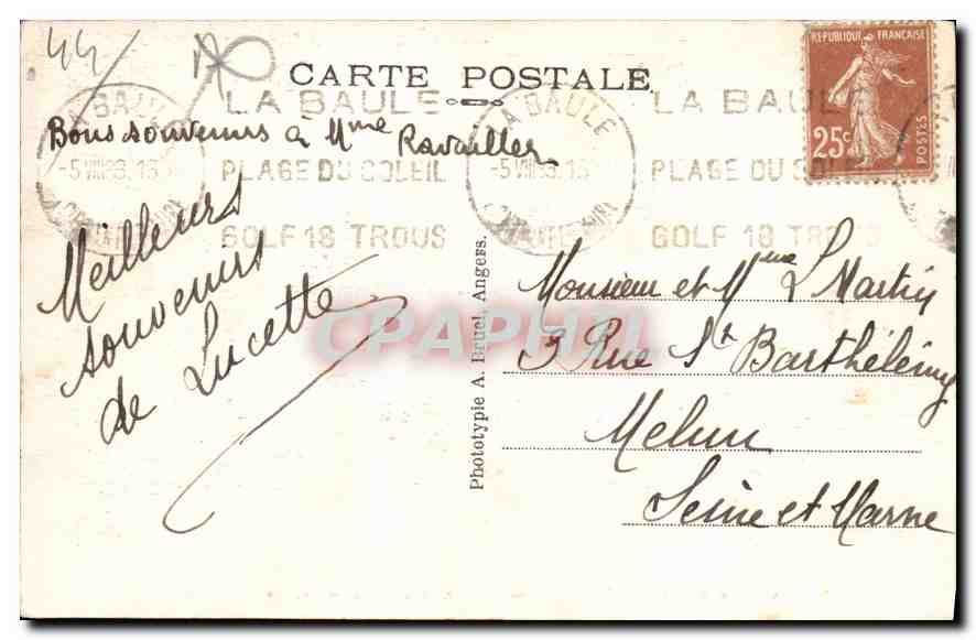 CPA La Baule sur Mer Loire Inf Le Port  un joir de Regates  — Back