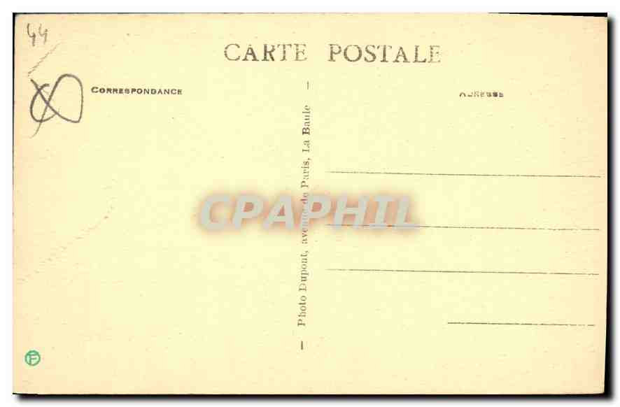 CPA La Baule sur Mer Le Tennis Club  — Rückseite