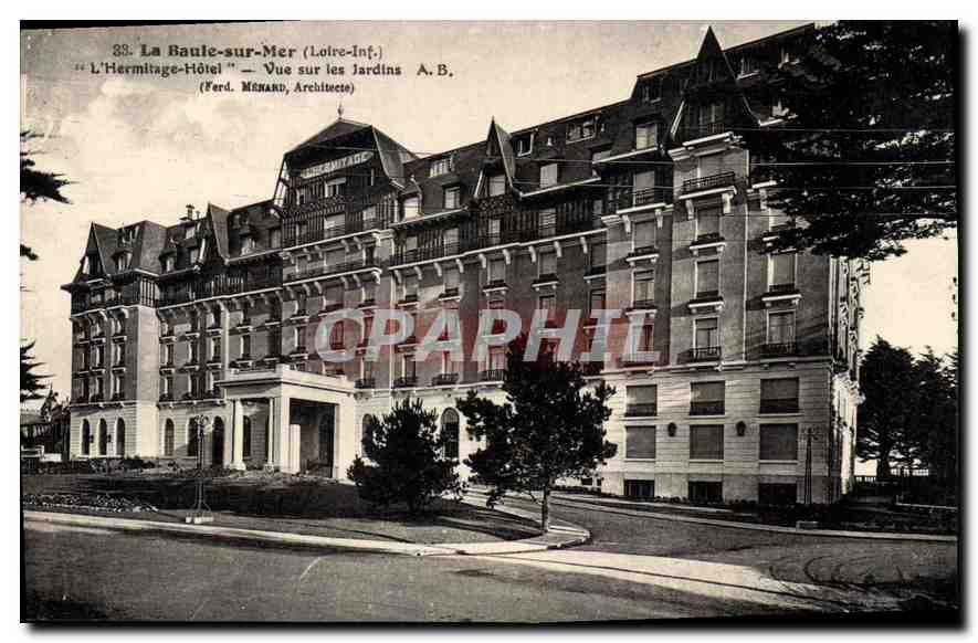 CPA La Baule sur Mer Loire Inf l'Hermitage Hotel Vue sur les Jardins 