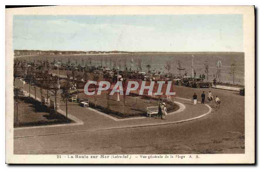 CPA La Baule Vue generale de la Plage 