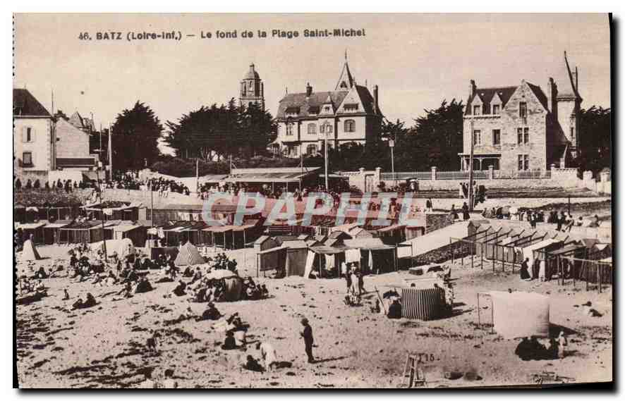 CPA Batz Le fond de la Plage Saint Michel 