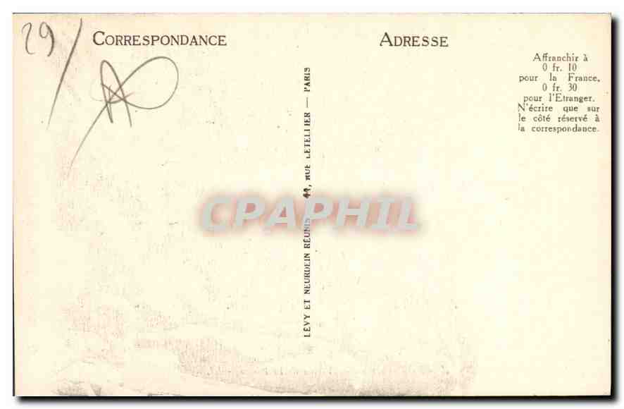 CPA Bourg de Batz Le Rocher et les Villas de la Plage  — Rückseite