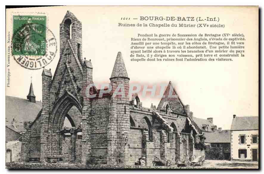 CPA Bourg de Batz Ruines de la Chapelle du Murier 
