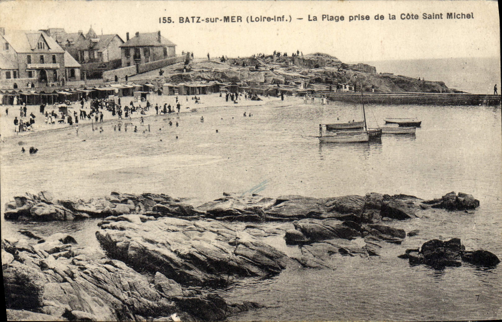 CPA Batz sur Mer Loire La Plage prise de la Cote Saint Michel 