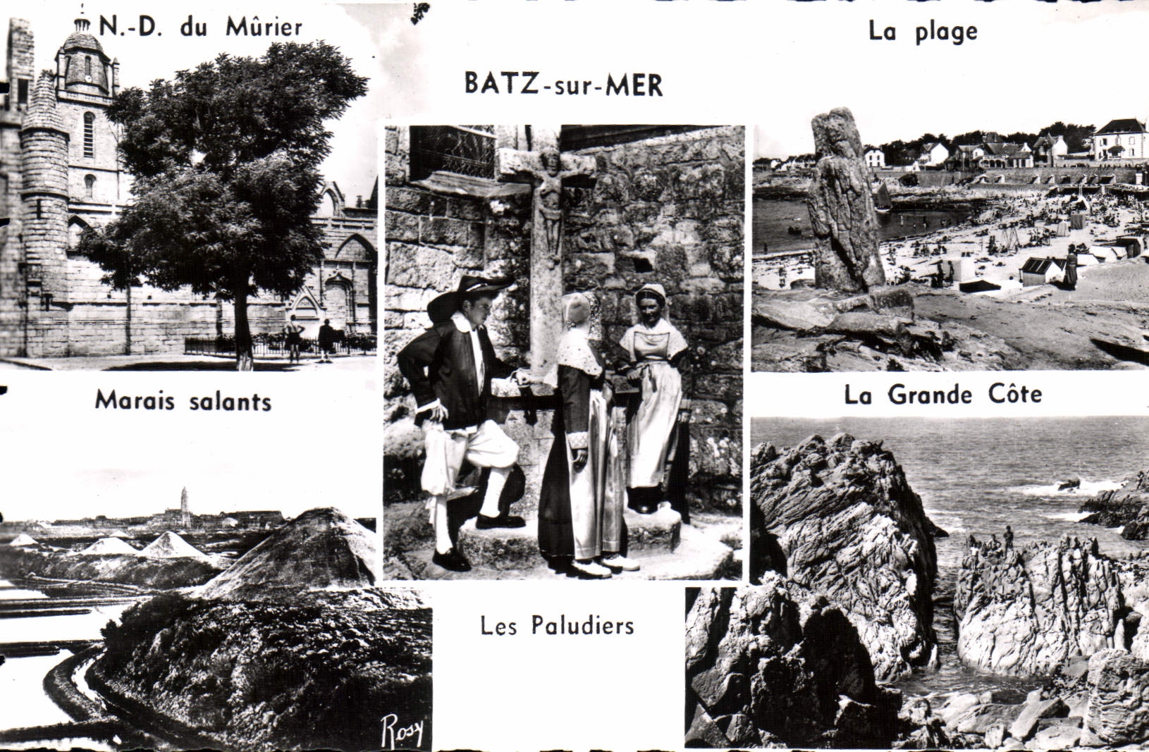 CPA Batz sur Mer La Plage Notre Dame du Murier La Grande Cote Marais salants Les Paludiers 