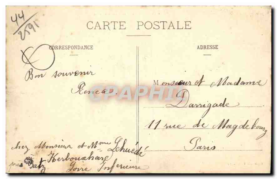 CPA Batz Vue des Marais salants  — Rückseite