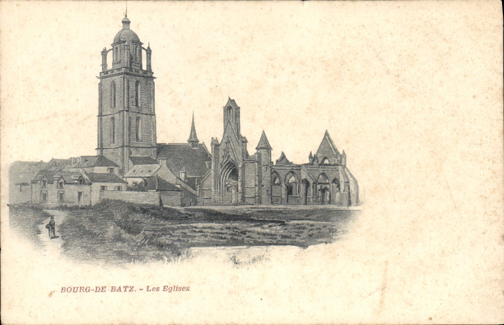 CPA Bourg de Batz Les Eglise 