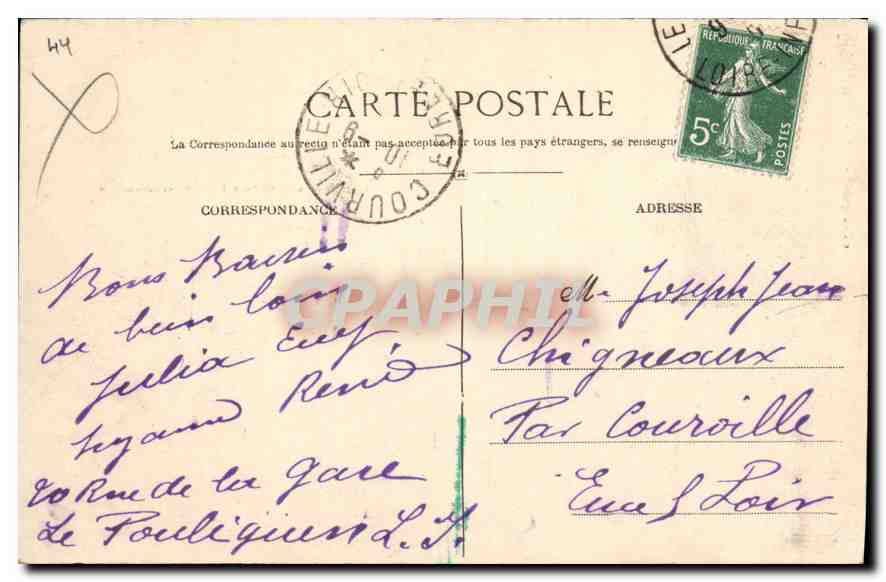 CPA Batz Ruines du Murier  — Back