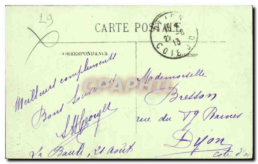 CPA Batz Le pont du Diable  — Rückseite