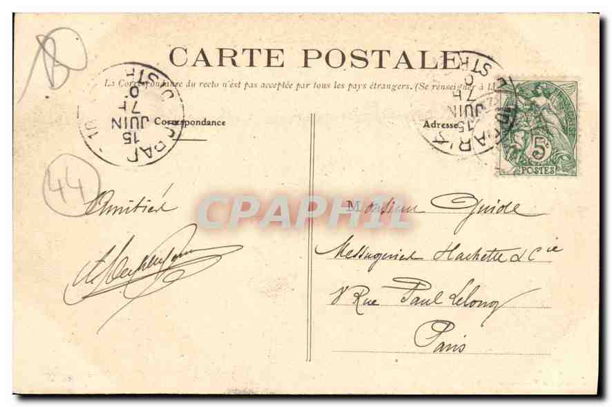 CPA Bourg de Batz Marais Salants  — Rückseite