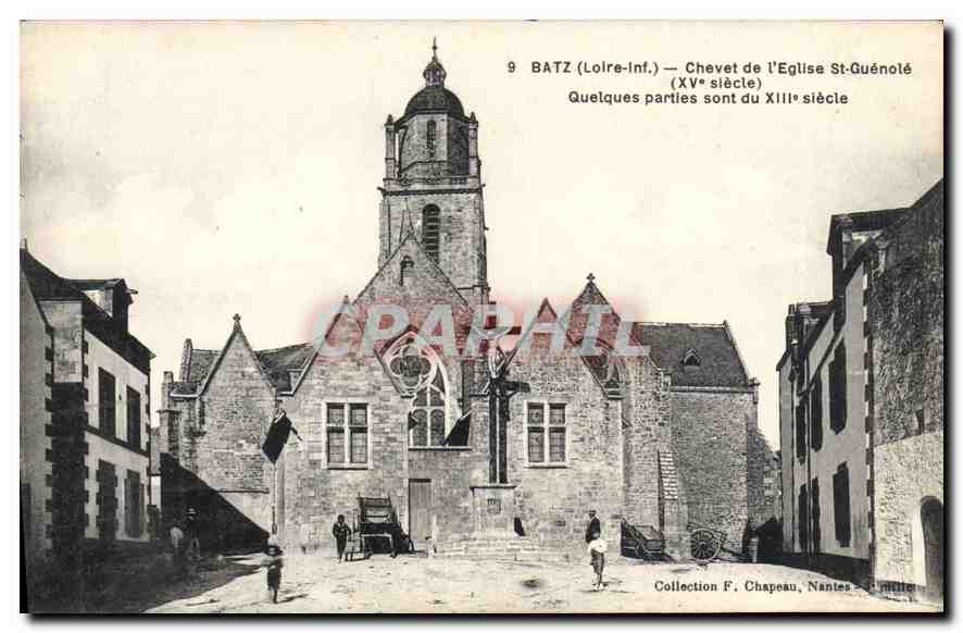CPA Batz Chevet de l'Eglise St Guenole 