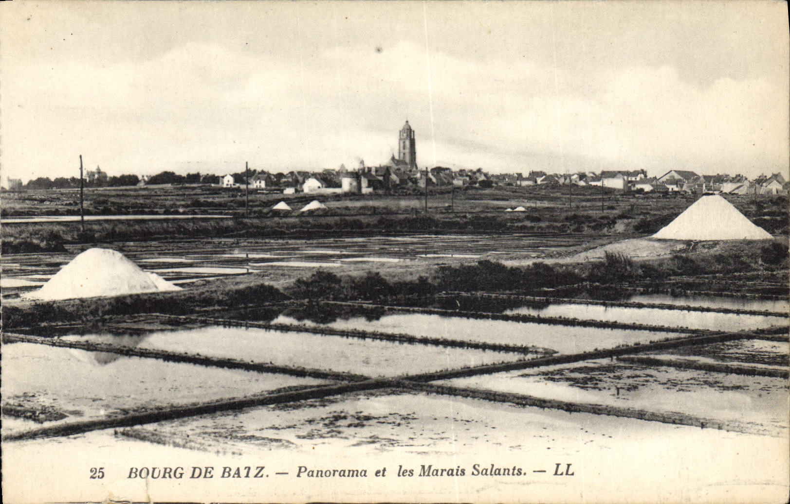 CPA Bourg de Batz Panorama et les Marais Salants 