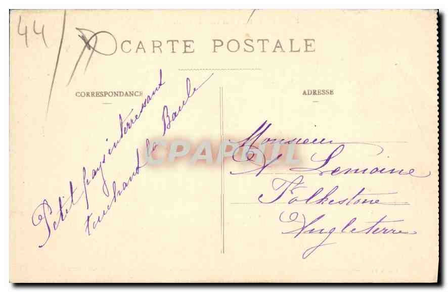 CPA Batz Vue des Marais salants  — Rückseite