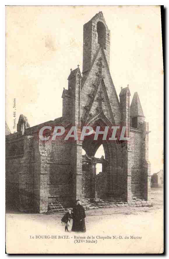 CPA Le Bourg de Batz Ruines de la Chapelle Notre Dame du Murier 