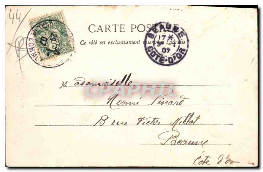 CPA Le Bourg de Batz Ruines de la Chapelle Notre Dame du Murier  — Rückseite