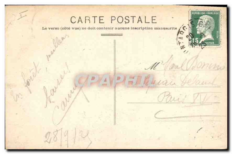 CPA Montargis Vue sur le Puiseaux  — Rückseite