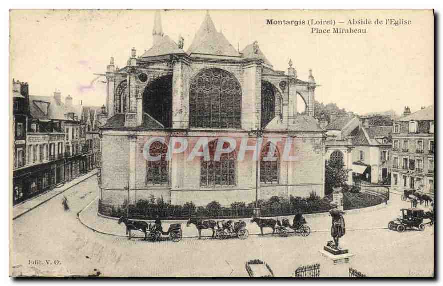 CPA Montargis Loiret Abside de l'Eglise Place Mirabeau 