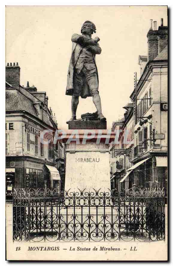 CPA Montargis La Statue de Mirabeau 
