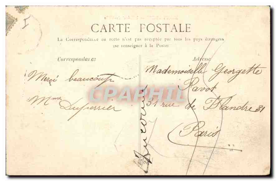 CPA Montargis L'Hotel de Ville  — Rückseite