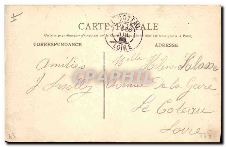 CPA Montargis Hotel de Ville  — Rückseite
